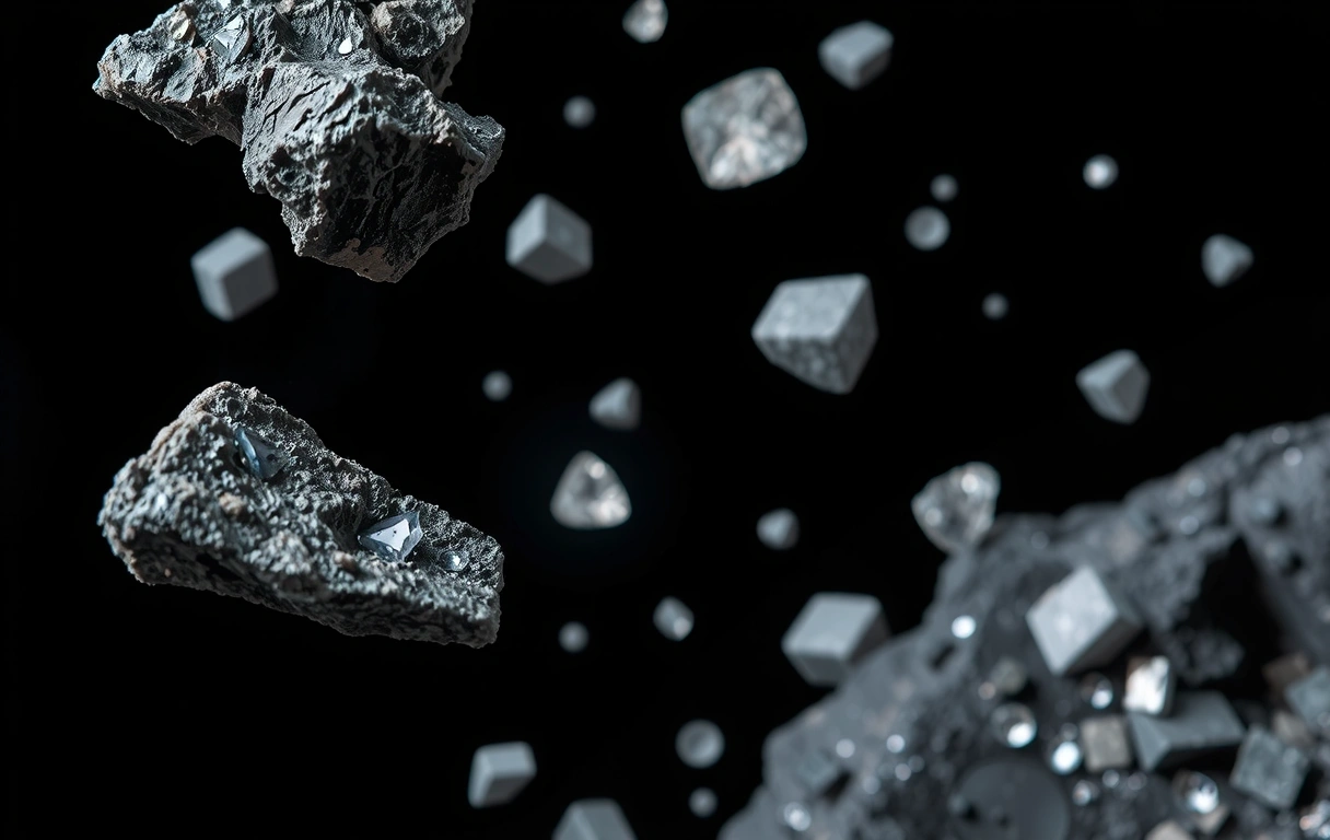 Abstrait minéral sombre